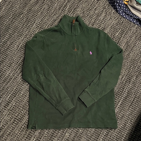 Polo Ralph Lauren Forest Green Half-Zip Pullover - Picture 1 of 4